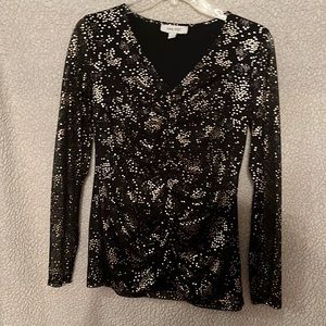 Black and gold top
